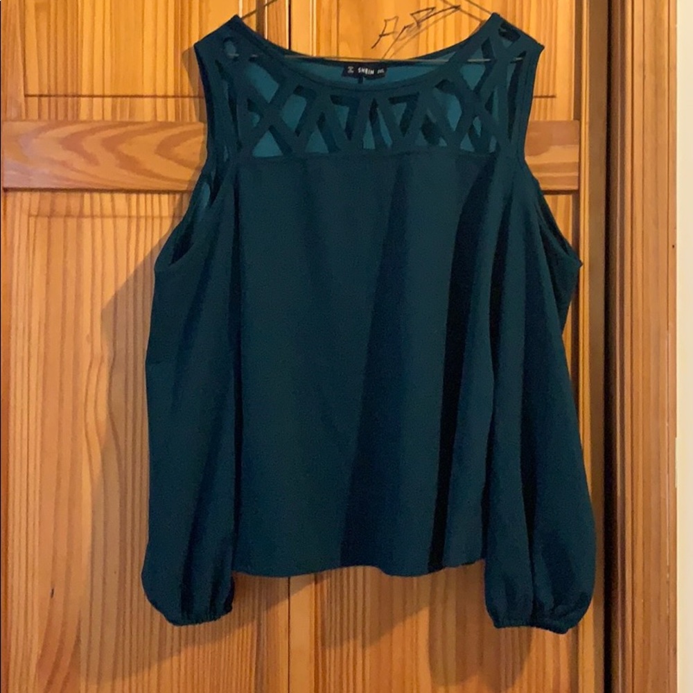 Long Sleeve Open Shoulder Blouse